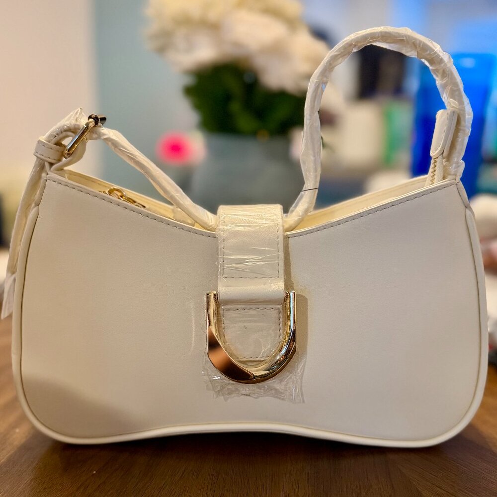 LULUS Oh-So Chic Bone Buckle Shoulder Bag